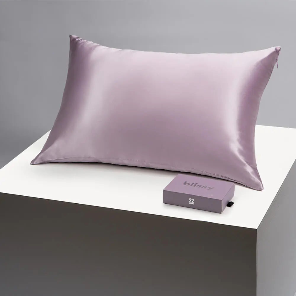 Blissy Silk Pillowcase - 100% Pure Mulberry Silk - Improve Your Hair, Skin and Health While You Sleep! - The Only Award Winning & Dermatologist Approved Silk Pillowcase