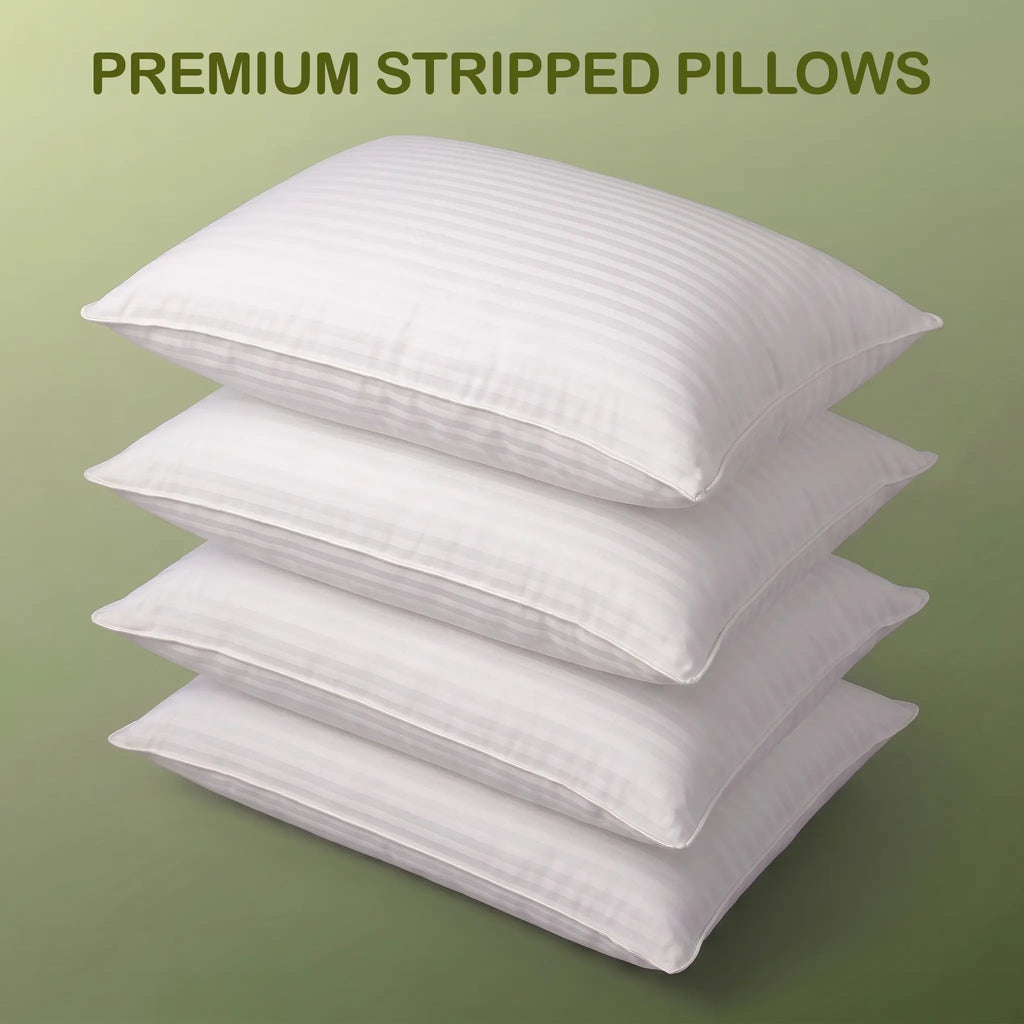 Utopia Bedding Premium Hotel Pillows (Set of 4) - 9 in Extra Thick Plush Polyester Fill Bedding Set, Breathable Cooling Pillows for Sleeping with Sleep Support for All Positions