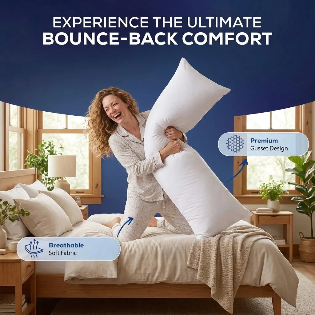 Utopia Bedding Full Body Pillow - Supportive Bolster Cushion, Pregnancy Maternity Support Pillow, Soft Durable Long Bed Accessory for Side Sleepers, Supports Shoulders & Hips, Vacuum-Packed Safe