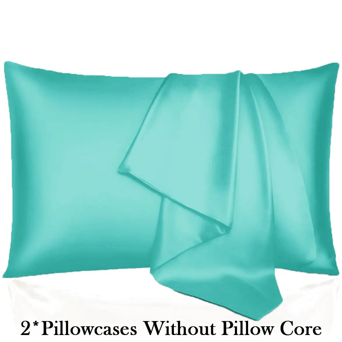 2Pcs Solid Satin Pillowcases Envelope Closure, Silky Soft, Hair & Skin Friendly, Pillow Covers Only, Hair And Skin Friendly