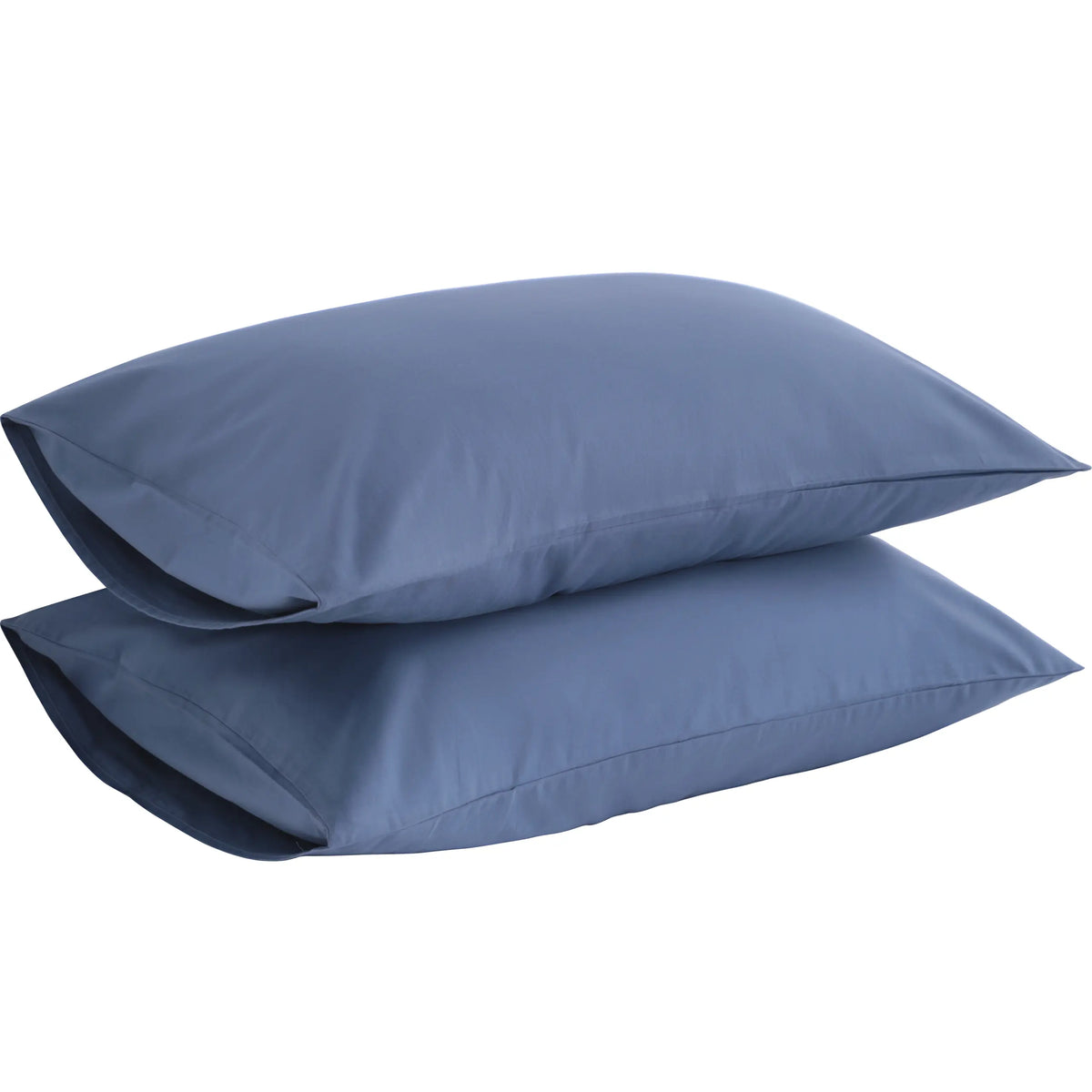 Bedsum 2-Pack 100% Cotton Pillow Cases, Classic Flat Weave with Envelope Closure, Soft Breathable Skin-Friendly Bedding Linens, Durable Fade-Resistant, Machine Washable Easy-Care, Multi-Size Options for Home Bedroom Everyday Use