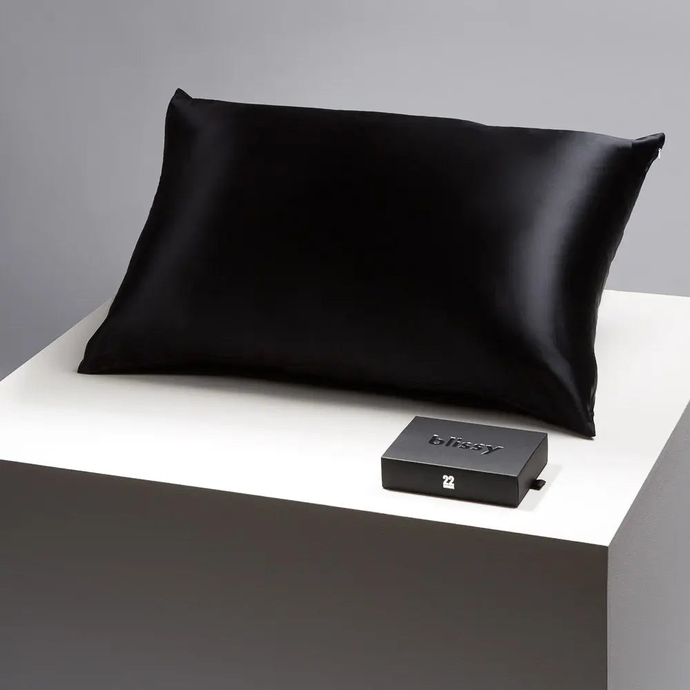 Blissy Silk Pillowcase - 100% Pure Mulberry Silk - Improve Your Hair, Skin and Health While You Sleep! - The Only Award Winning & Dermatologist Approved Silk Pillowcase