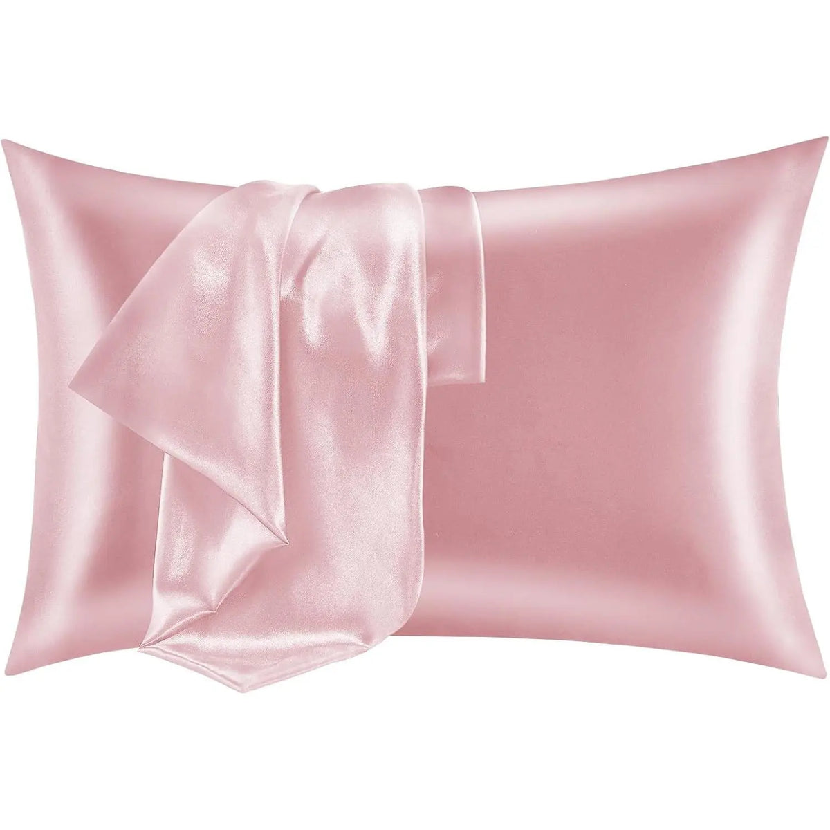 2-Piece Silk Satin Pillowcase, Bed Accessories, Satin Sheets Set Component, Silky Soft for Hair and Skin, Wrinkle-Resistant Bedding Accessory