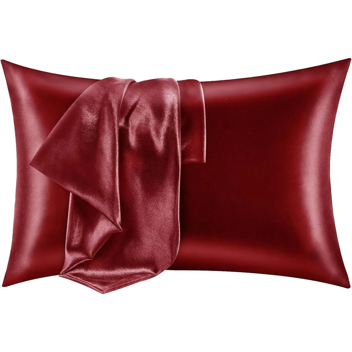 2-Piece Silk Satin Pillowcase, Bed Accessories, Satin Sheets Set Component, Silky Soft for Hair and Skin, Wrinkle-Resistant Bedding Accessory