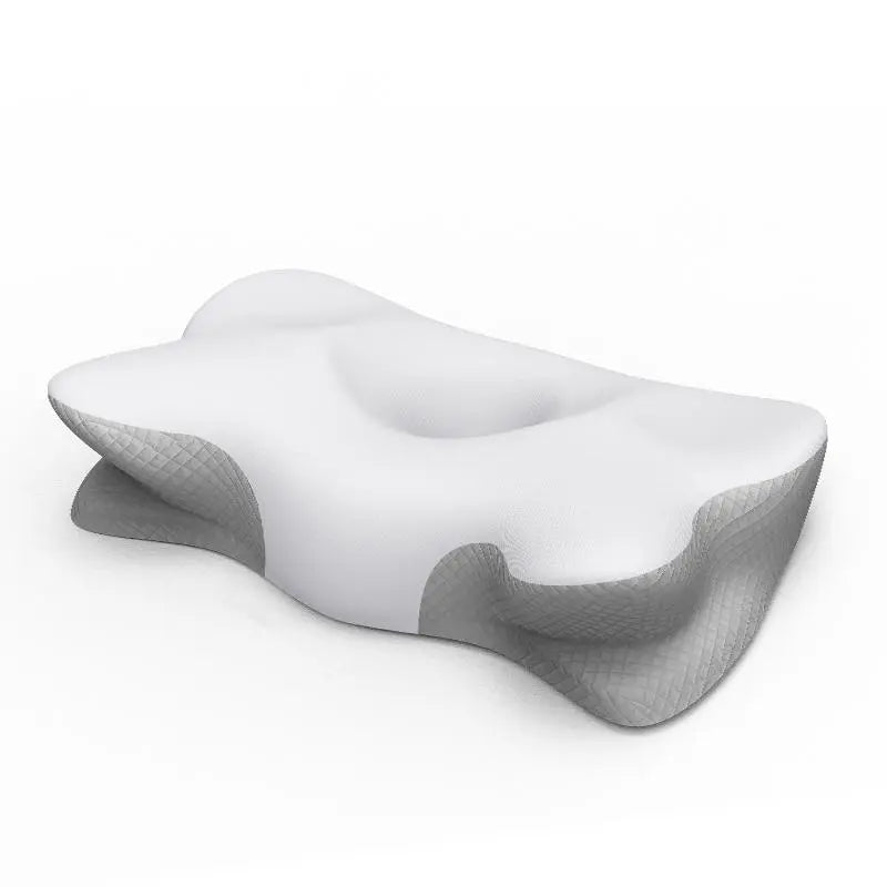 Memory Foam Pillow for Sleeping, Ergonomic Cervical Neck Support Pillow with Dual Height and Contour Head Cradle for All Sleep Positions travel
