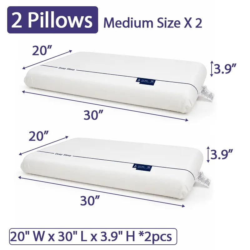 This is a memory foam deep sleep pillow that can relieve neck strain and promote restful sleep. If you suffer from chronic insomnia and wake up with a sore neck during the day, this memory foam deep sleep pillow is perfect for you.