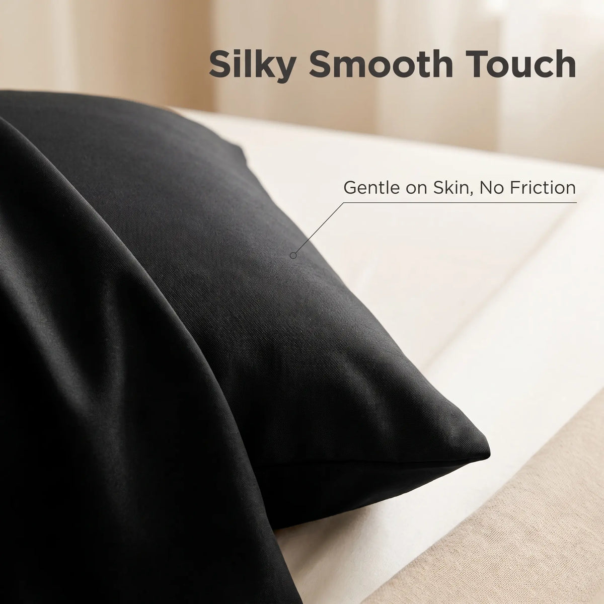 Bedsum 2-Piece 100% Brushed Microfiber Pillowcases, Envelope Secure Fit Closure, Breathable Soft Bedding, Cooling Bedding, Sweat-Absorbing, Wrinkle-Free, Fading Resistance, Durable All-Seasons Pillow Covers