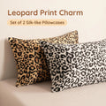 Bedsum 2-Pack 300 TC Polyester Satin Animal Printed Pillowcases, Wrinkle Resistant European Leopard Envelope Covers, Cooling Frictionless Skin-Friendly Bedding for Hair & Skin Care, Durable Breathable All-Seasons Bedroom Inspo Night Routine Decor