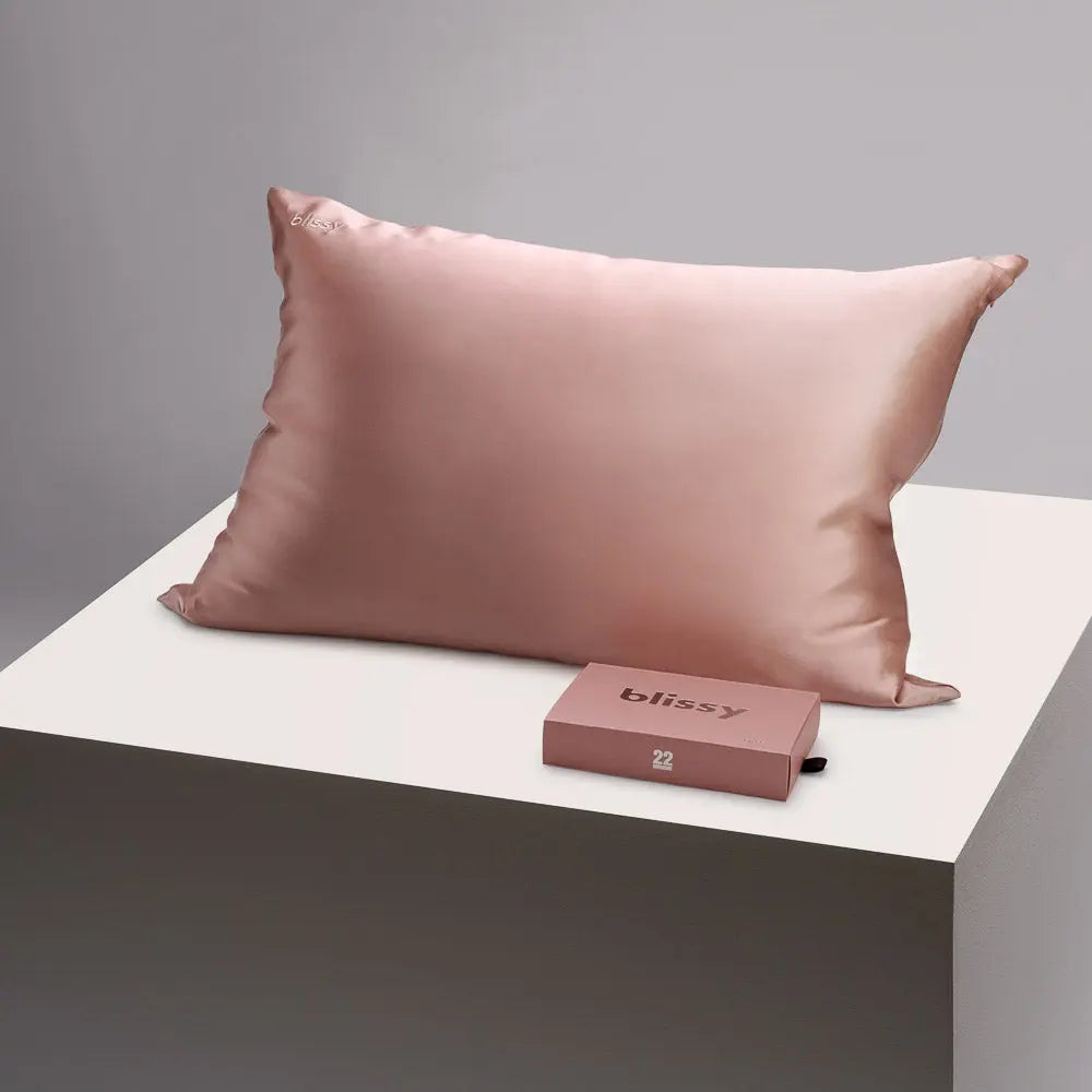 Blissy Silk Pillowcase - 100% Pure Mulberry Silk - Improve Your Hair, Skin and Health While You Sleep! - The Only Award Winning & Dermatologist Approved Silk Pillowcase