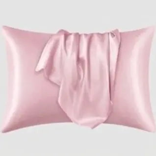 Beamly 2-Piece Satin Silk Pillowcase Set, Standard Size Coral Pillowcases for Hair and Skin, Super Soft Bedding Pillow Covers
