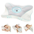 Sweetcrispy Contoured Memory Foam Neck Rest Cushion - Butterfly Shape, Hollow Center, Orthopedic Ergonomic Sleeping Aid for Side & Back Sleepers, Cooling Breathable Pillowcase, Posture Support, Shoulder Pain Relief