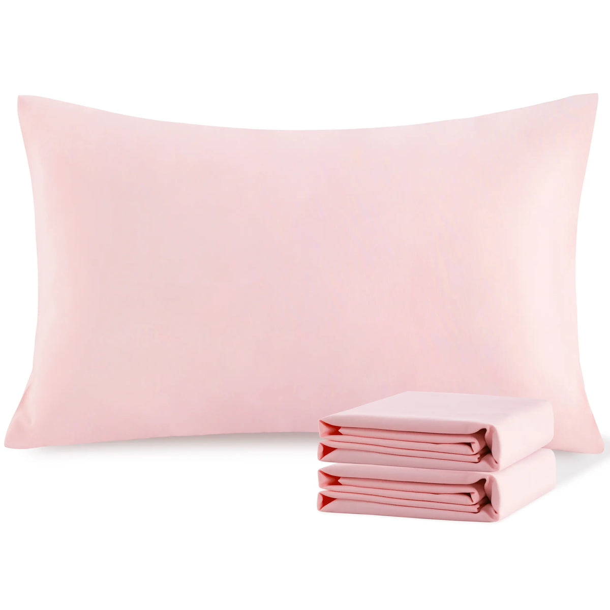 Bedsum 2-Piece 100% Brushed Microfiber Pillowcases, Envelope Secure Fit Closure, Breathable Soft Bedding, Cooling Bedding, Sweat-Absorbing, Wrinkle-Free, Fading Resistance, Durable All-Seasons Pillow Covers