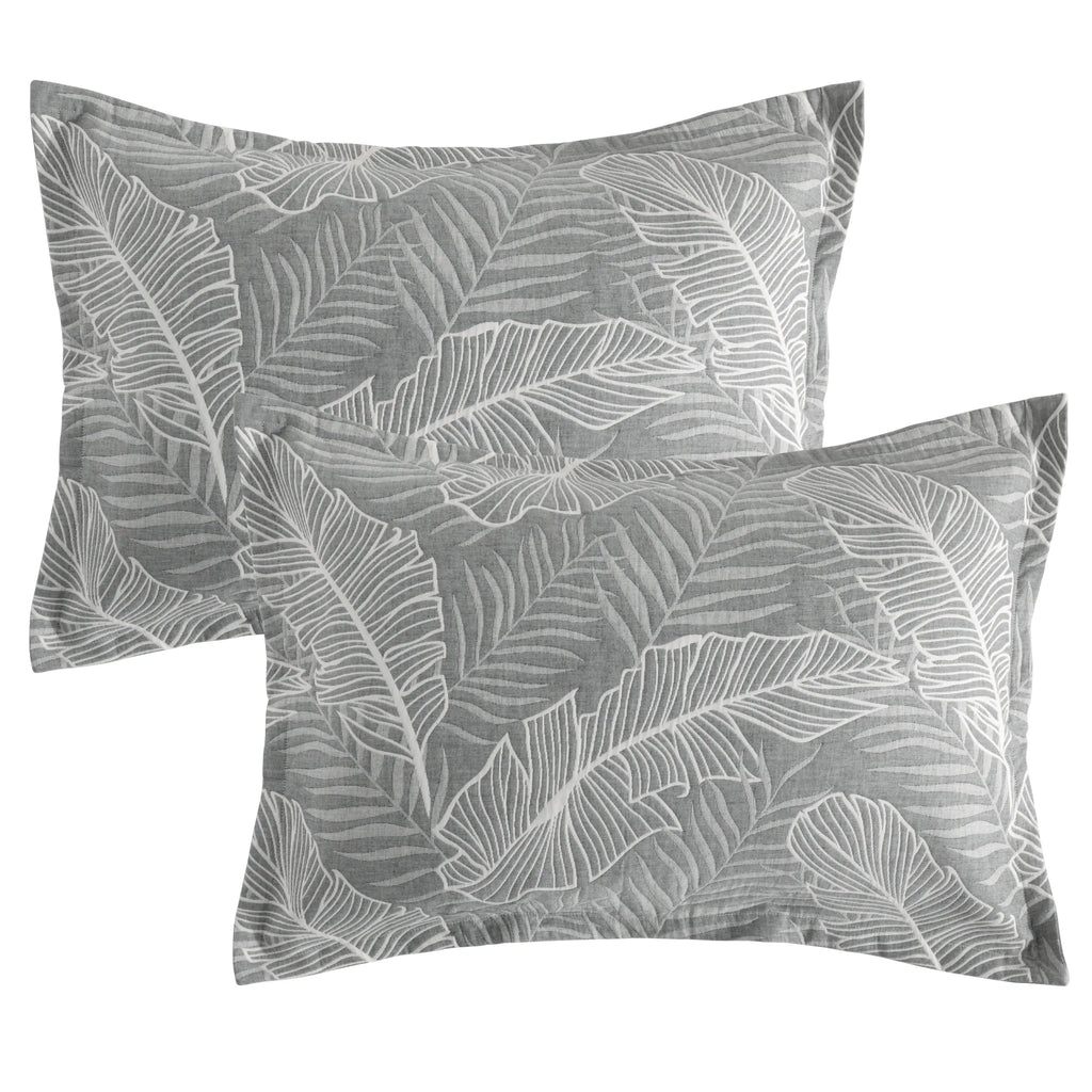 FLXXIE 2-Pack 3-Layer Muslin Cotton Euro Pillowcases - Soft Quilted Geometric Cushion Shams, 2-Piece Set, Envelope Closure, Breathable, Durable, Skin-Friendly, Hotel-Quality, Wrinkle Resistant, All Seasons, Light Warmth, Machine Wash, for Bedroom Decor