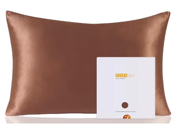 ZIMASILK 100% Pure Mulberry Silk Pillow Cases for Hair and Skin, Queen