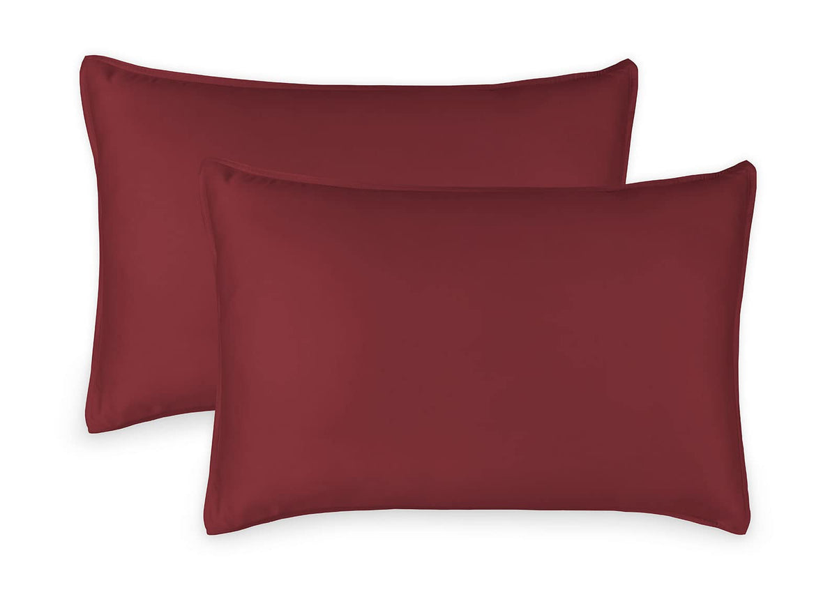 Queen Pillowcases by Pure Bamboo, Genuine 100% Organic Viscose Derived from Bamboo, Luxuriously Soft & Cooling, Double Stitching, Envelope Closure (2 Queen Pillowcases, Ivory)