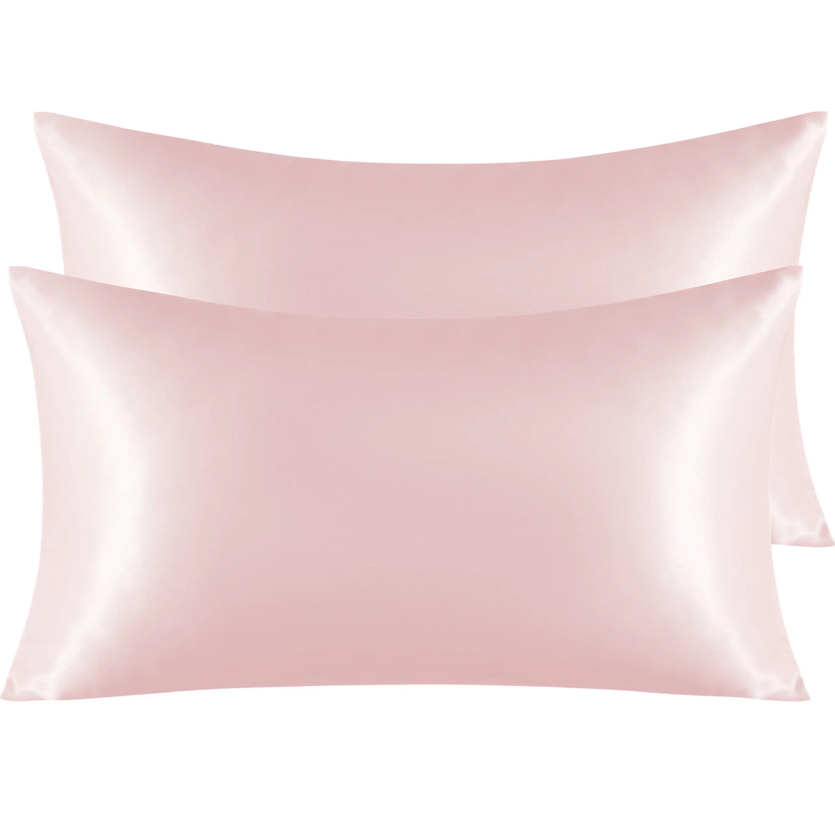 NTBAY Silky Satin Pillowcases, 2 Pack Cozy Aesthetic Polyester Bedding, Glossy Low-Friction Surface, Ultra-Soft Microfiber, Silk-Like Touch, Cool Feel, Envelope Closure, Durable, Convenient, Gift-Ready for Hair and Skin, OEKO-TEX STANDARD 100 Certified