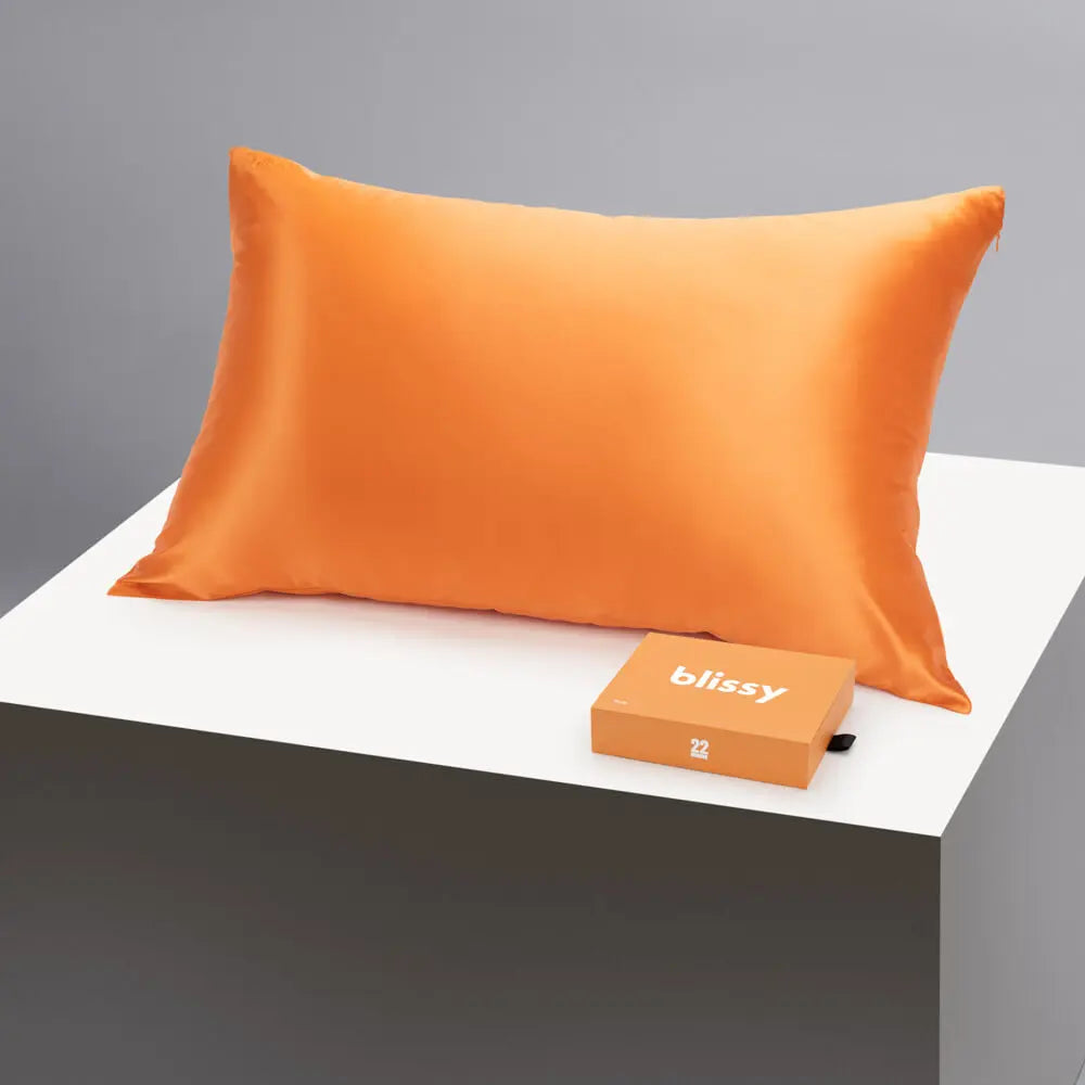 Blissy Silk Pillowcase - 100% Pure Mulberry Silk - Improve Your Hair, Skin and Health While You Sleep! - The Only Award Winning & Dermatologist Approved Silk Pillowcase