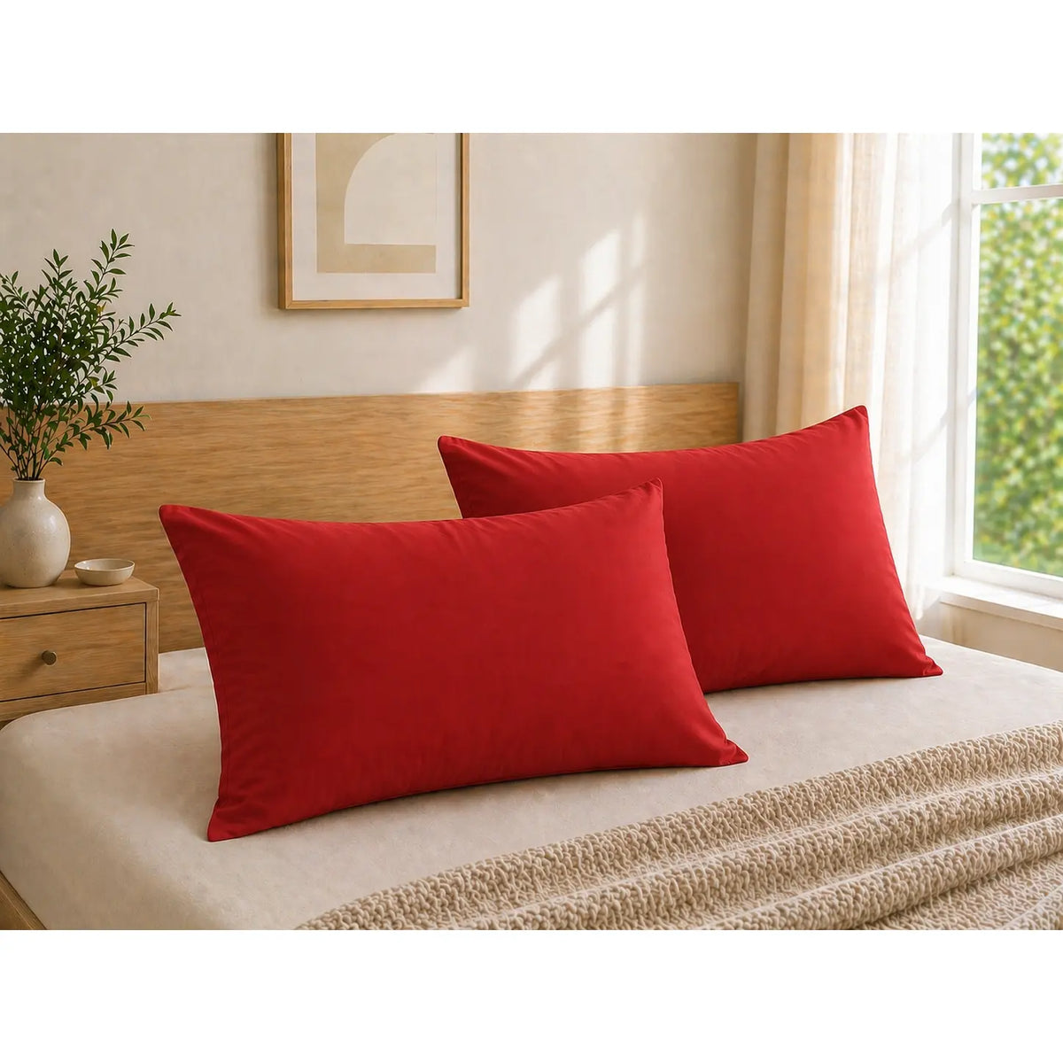HTA Microfiber Pillowcases - 2-Pack, Multi-Sizes, Smooth, Ultra-Soft, Envelope Closure, Machine Washable, Durable, Modern Solid Bedroom Bedding for Everyday Use