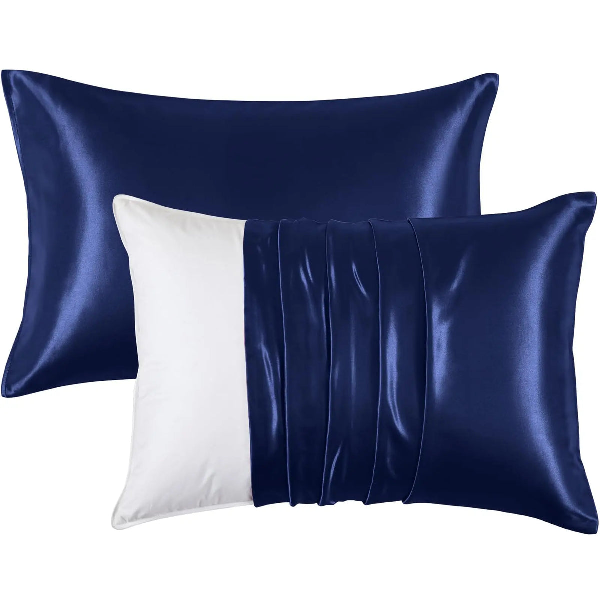 LAASANI 2-Pack Satin Pillowcases, Luxury Silk-Like Pillow Covers for Hair & Skin, Smooth Soft Bedding, Antiallergenic Flat Weave, Envelope Closure, Bedroom Decor
