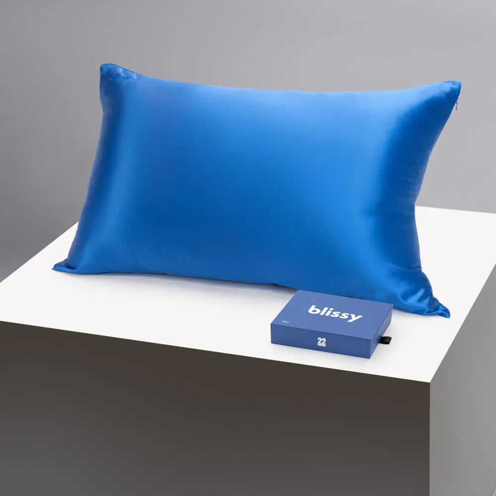 Blissy Silk Pillowcase - 100% Pure Mulberry Silk - Improve Your Hair, Skin and Health While You Sleep! - The Only Award Winning & Dermatologist Approved Silk Pillowcase