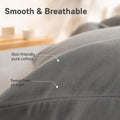 Bedsum 2-Pack 100% Cotton Pillow Cases, Classic Flat Weave with Envelope Closure, Soft Breathable Skin-Friendly Bedding Linens, Durable Fade-Resistant, Machine Washable Easy-Care, Multi-Size Options for Home Bedroom Everyday Use