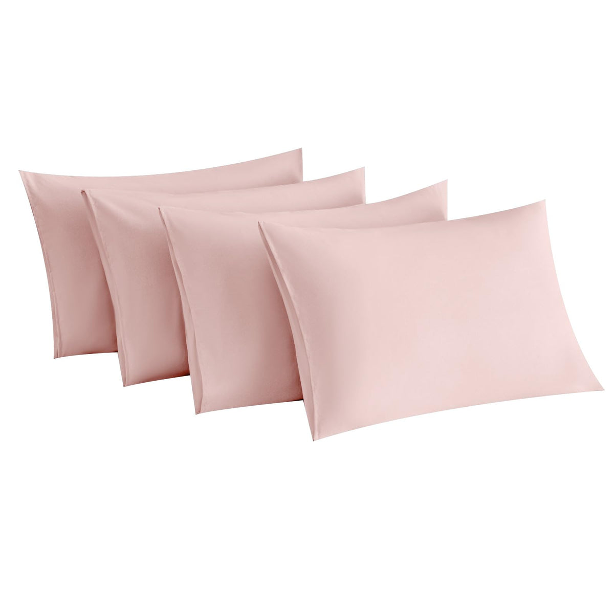 MINIPANDA Dark Grey Pillow Cases Set of 4 Queen Size, Envelope Design