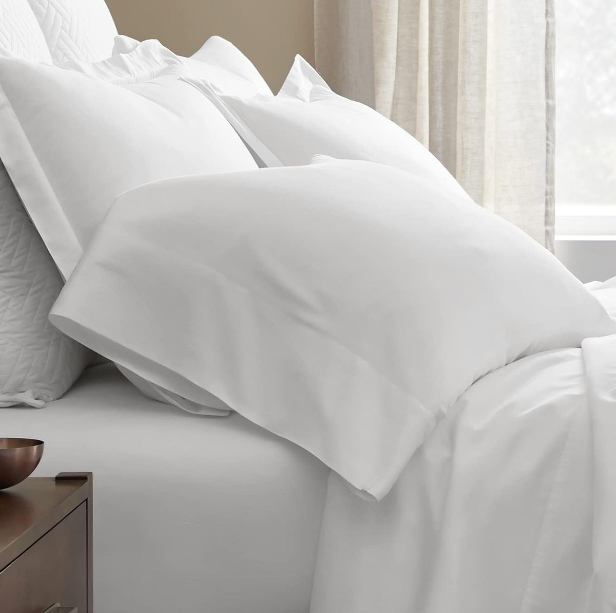 BOLL & BRANCH Signature Hemmed Pillowcase Set, King, White