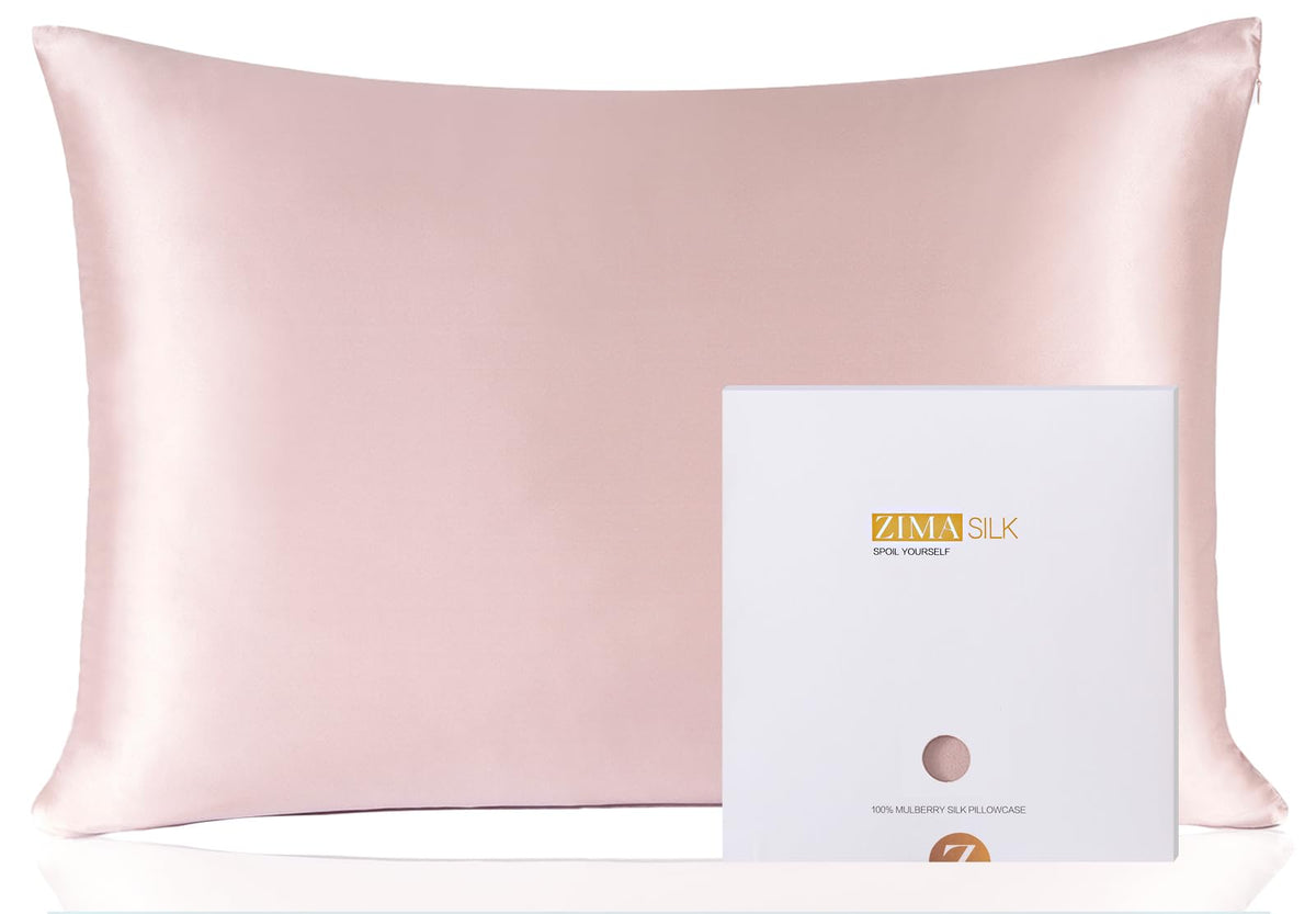 ZIMASILK 100% Pure Mulberry Silk Pillow Cases for Hair and Skin, Queen