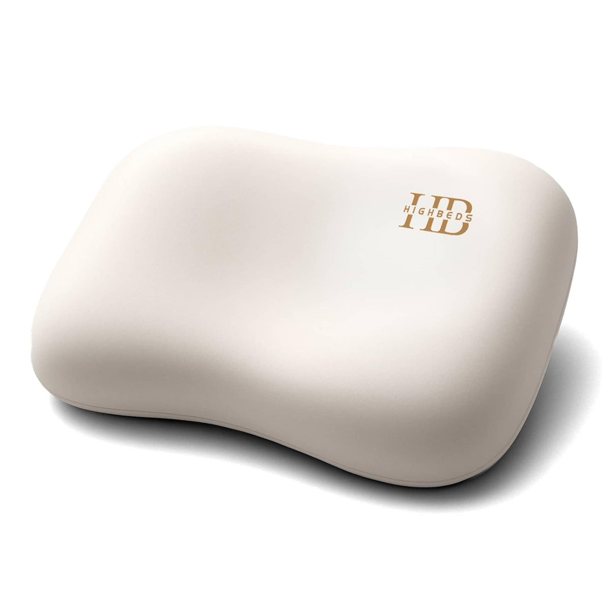 HighBeds Cervical Neck Pillow - Side Sleeper Pillow for Neck Pain Relief, Soft Ergonomic Memory Foam Pillows Ice Silk Zipperless Pillowcase, Eco-Friendly and Durable Material (White)