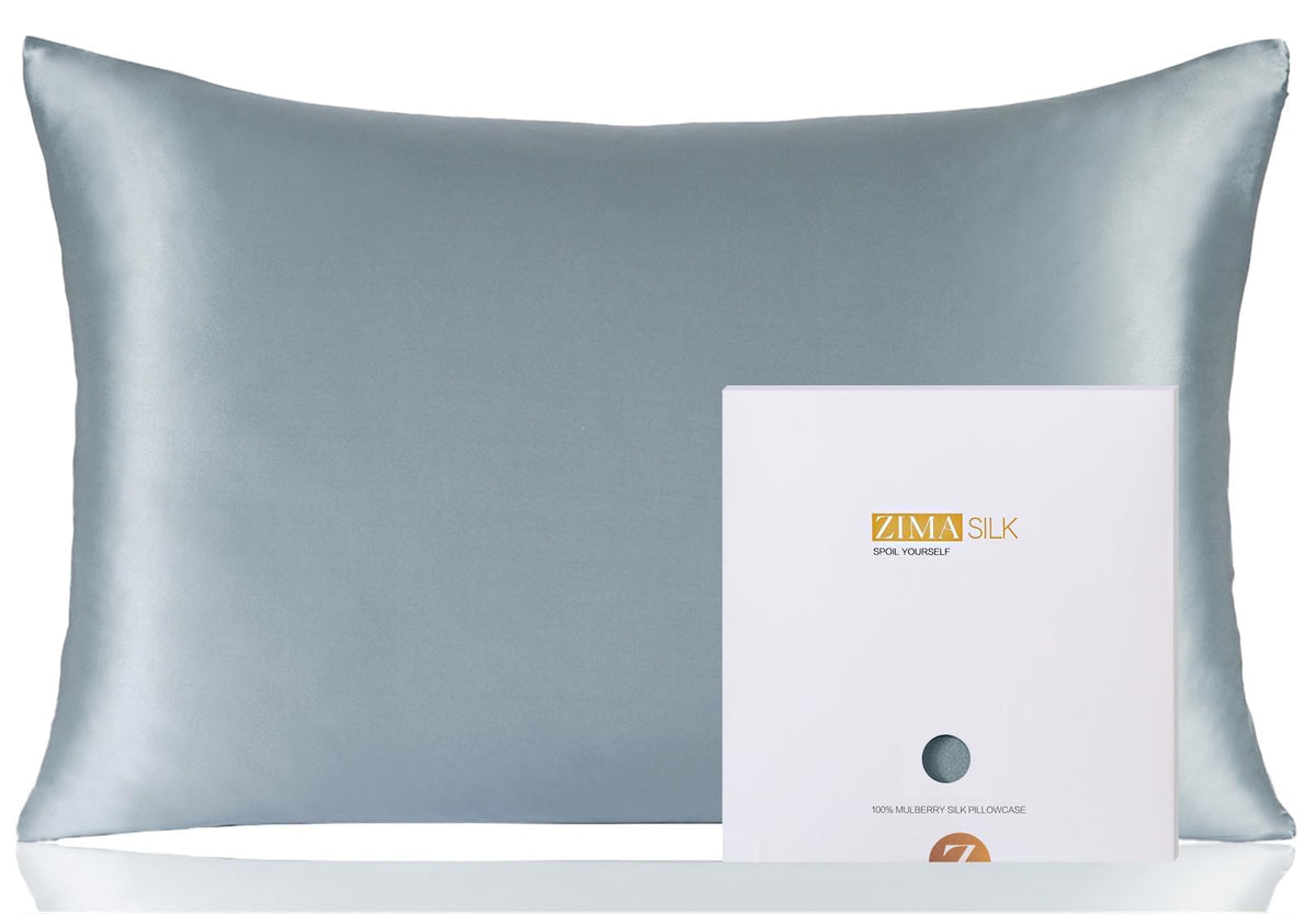 ZIMASILK 100% Pure Mulberry Silk Pillow Cases for Hair and Skin, Queen