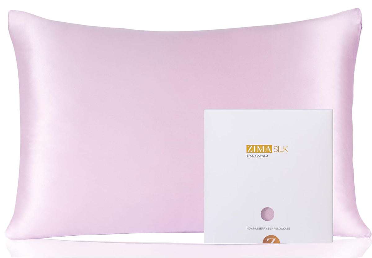 ZIMASILK 100% Pure Mulberry Silk Pillow Cases for Hair and Skin, Queen