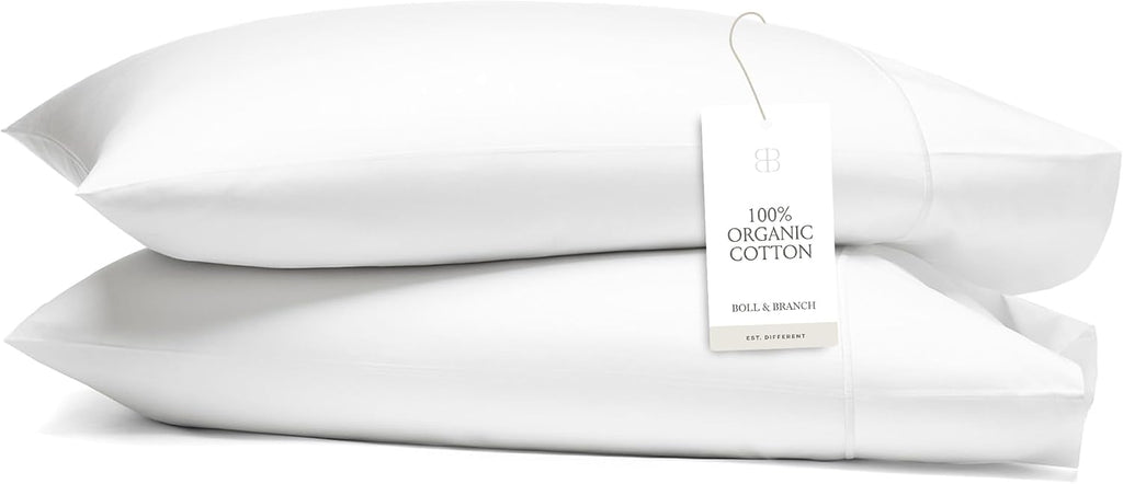 BOLL & BRANCH Signature Hemmed Pillowcase Set, King, White