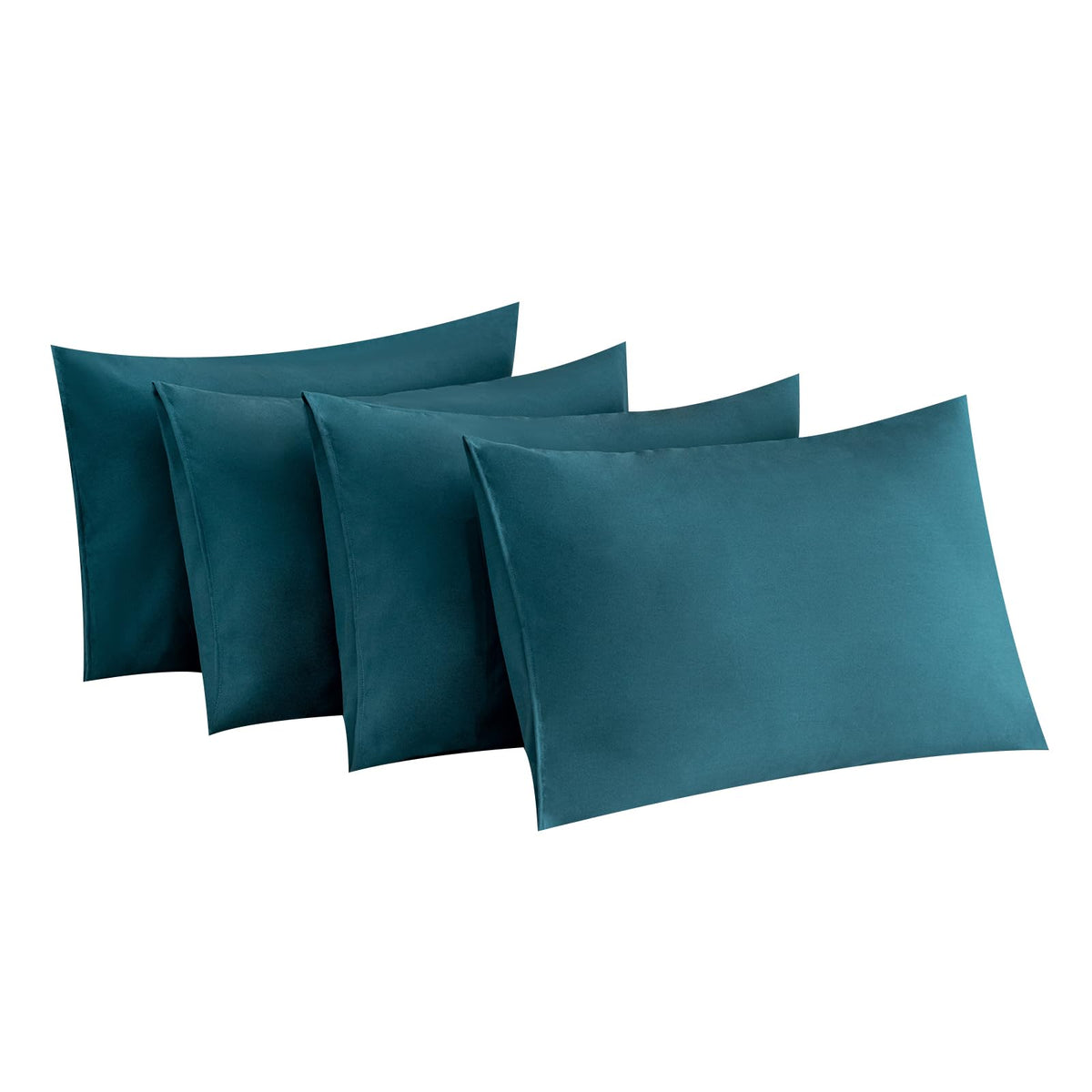MINIPANDA Dark Grey Pillow Cases Set of 4 Queen Size, Envelope Design