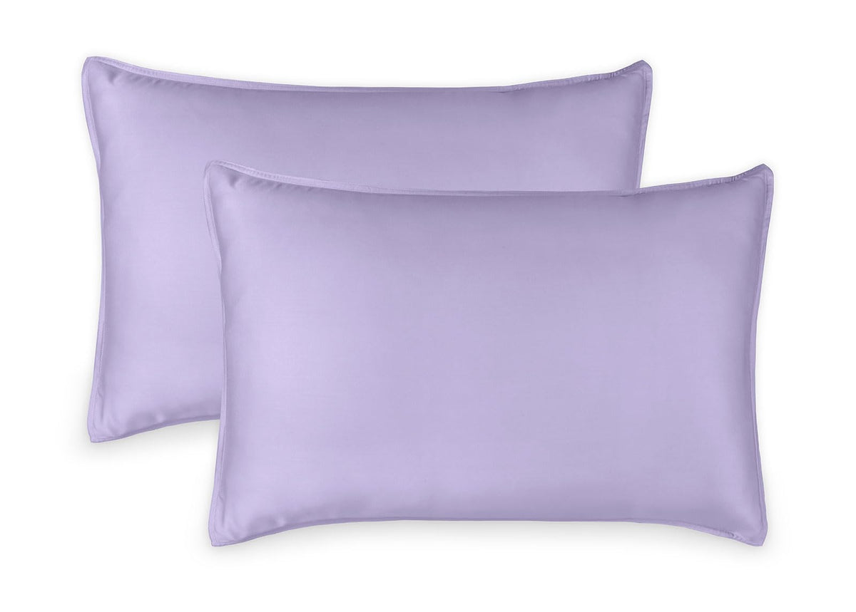Queen Pillowcases by Pure Bamboo, Genuine 100% Organic Viscose Derived from Bamboo, Luxuriously Soft & Cooling, Double Stitching, Envelope Closure (2 Queen Pillowcases, Ivory)