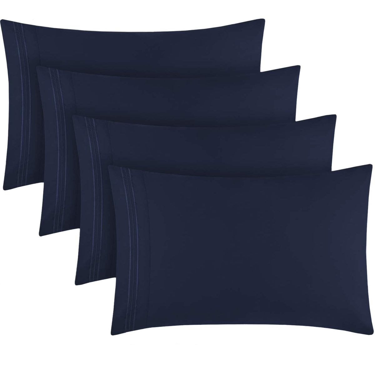 Mellanni Pillow Cases Set - 4 PC Iconic Collection Pillowcases