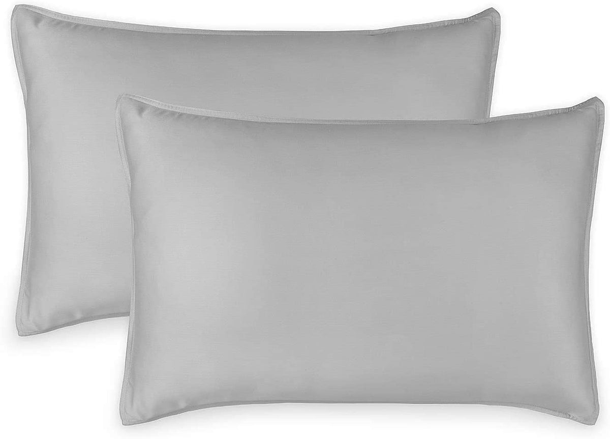 Queen Pillowcases by Pure Bamboo, Genuine 100% Organic Viscose Derived from Bamboo, Luxuriously Soft & Cooling, Double Stitching, Envelope Closure (2 Queen Pillowcases, Ivory)