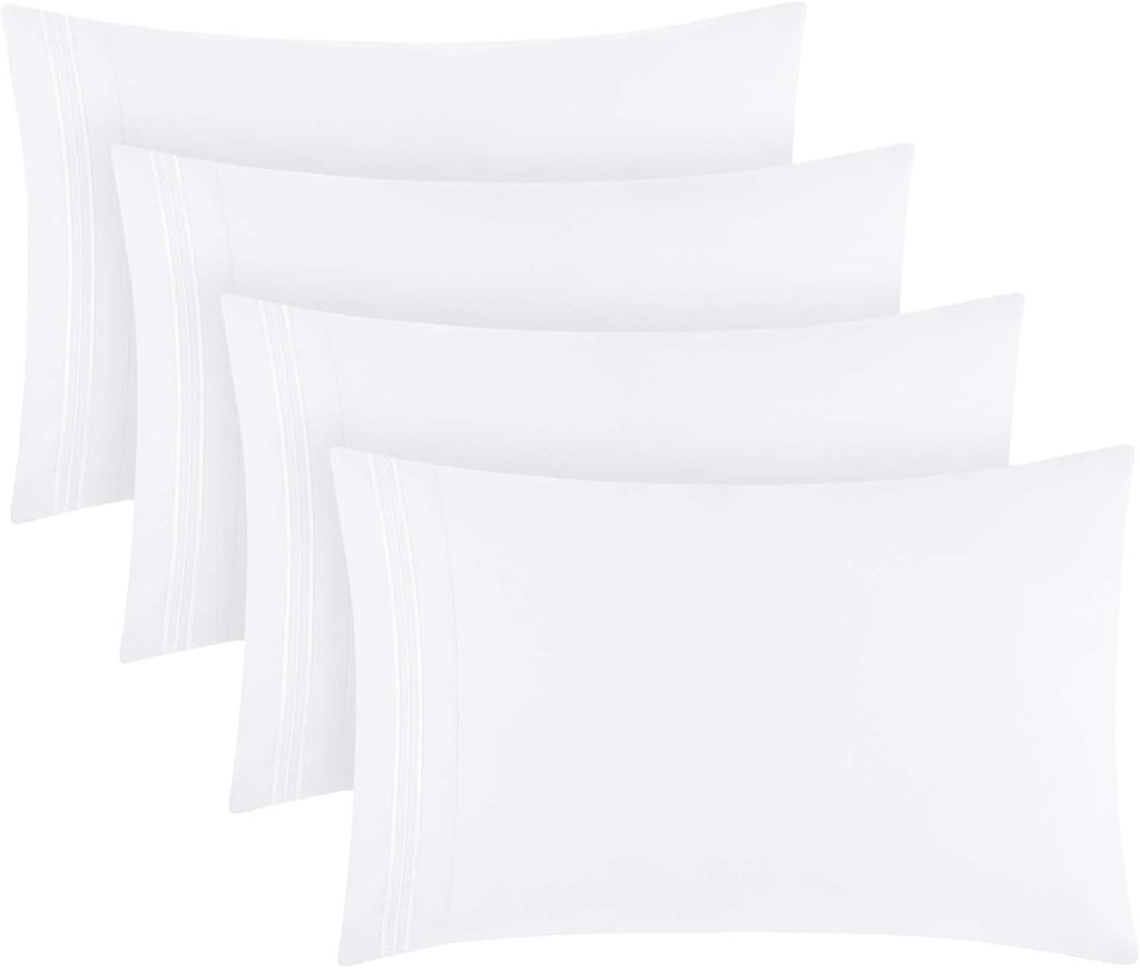 Mellanni Pillow Cases Set - 4 PC Iconic Collection Pillowcases