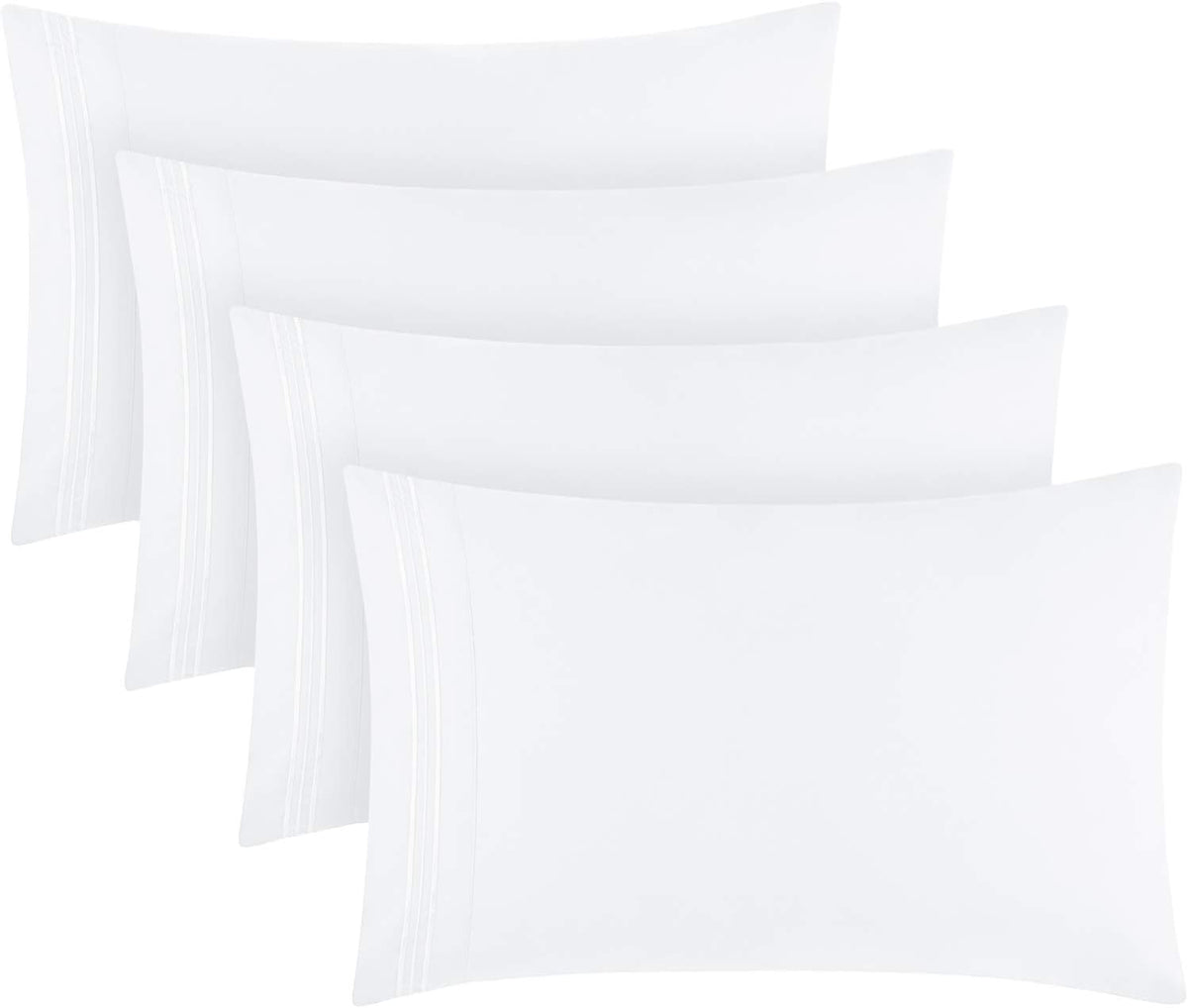 Mellanni Pillow Cases Set - 4 PC Iconic Collection Pillowcases
