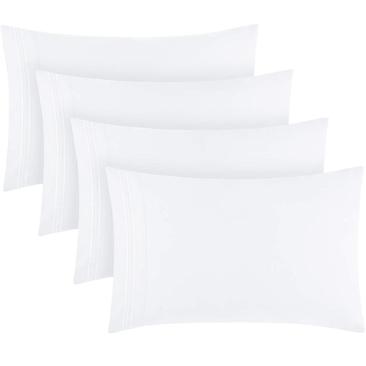Mellanni Pillow Cases Set - 4 PC Iconic Collection Pillowcases