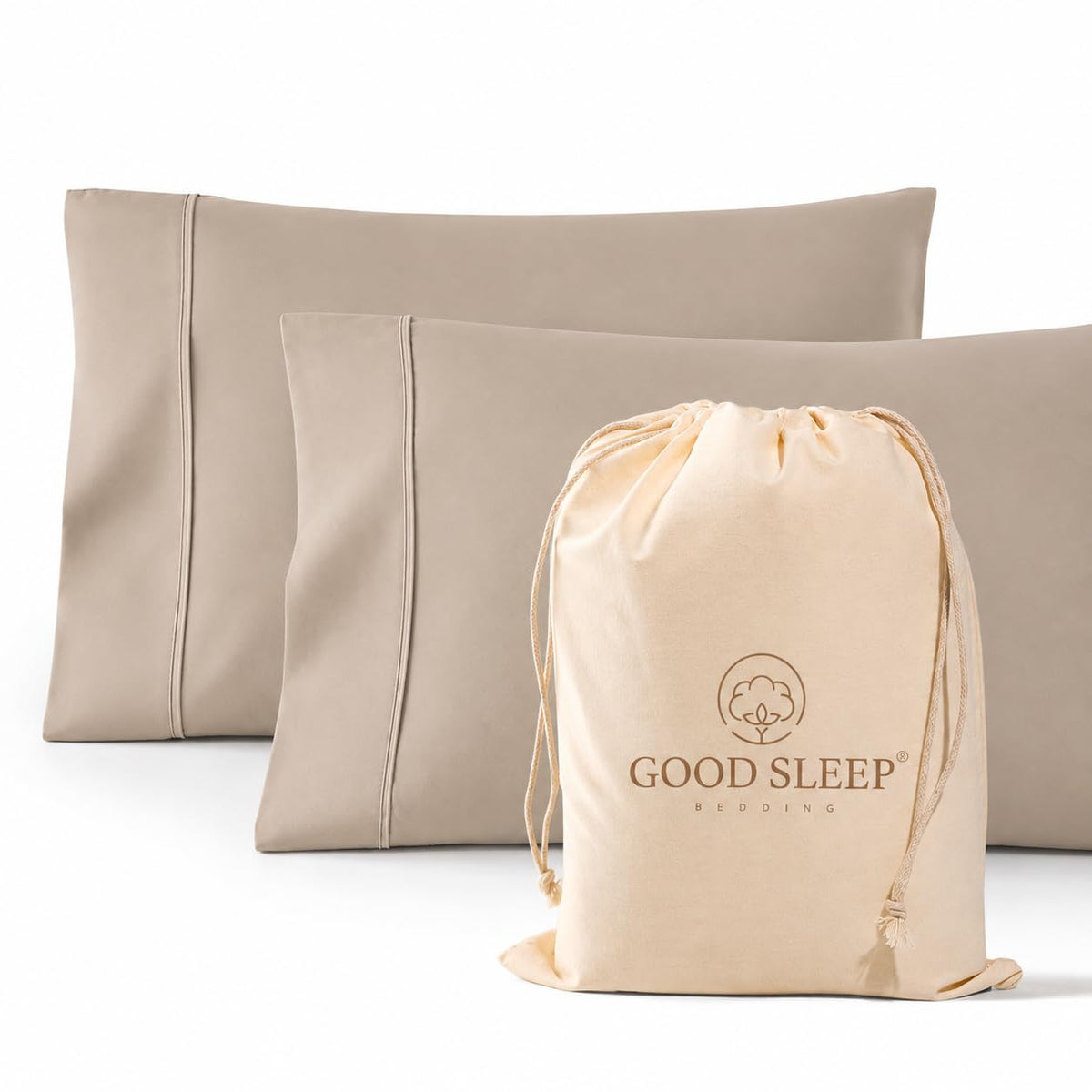 1000 TC Standard Pillowcases Set of 4 100% Egyptian Cotton Pillow Cases