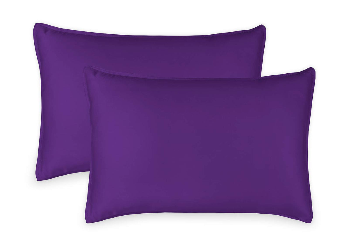 Queen Pillowcases by Pure Bamboo, Genuine 100% Organic Viscose Derived from Bamboo, Luxuriously Soft & Cooling, Double Stitching, Envelope Closure (2 Queen Pillowcases, Ivory)