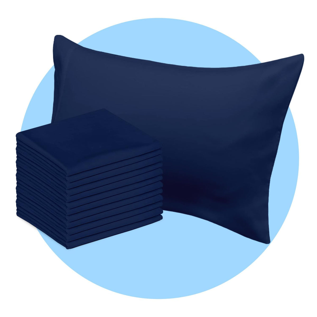 Avalon Bedding Pillow Cases Standard Size White Pillow Cases Set of 12 Cotton Blend 200 TC Soft & Breathable Perfect for Home & Hospital, Hotel Quality Queen Pillow Protectors 30x20 Inches