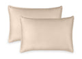 Queen Pillowcases by Pure Bamboo, Genuine 100% Organic Viscose Derived from Bamboo, Luxuriously Soft & Cooling, Double Stitching, Envelope Closure (2 Queen Pillowcases, Ivory)
