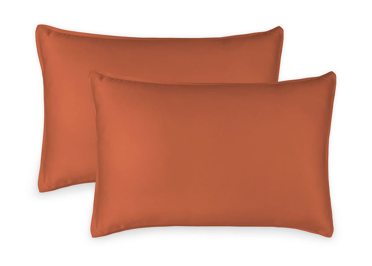 Queen Pillowcases by Pure Bamboo, Genuine 100% Organic Viscose Derived from Bamboo, Luxuriously Soft & Cooling, Double Stitching, Envelope Closure (2 Queen Pillowcases, Ivory)