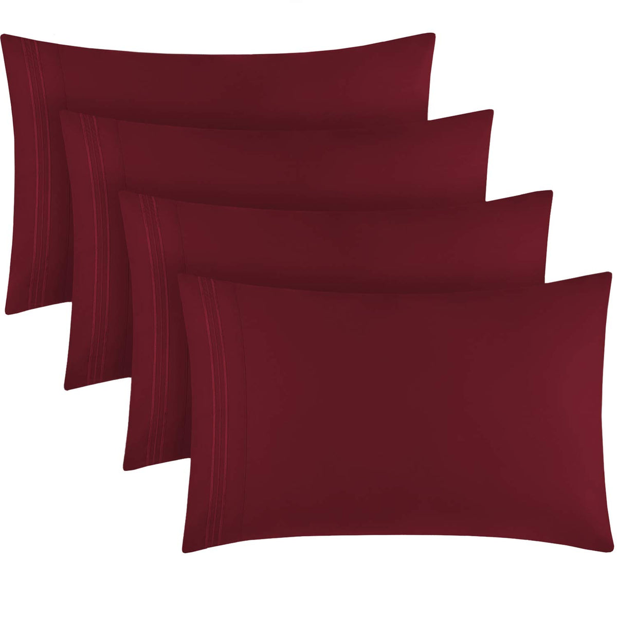 Mellanni Pillow Cases Set - 4 PC Iconic Collection Pillowcases