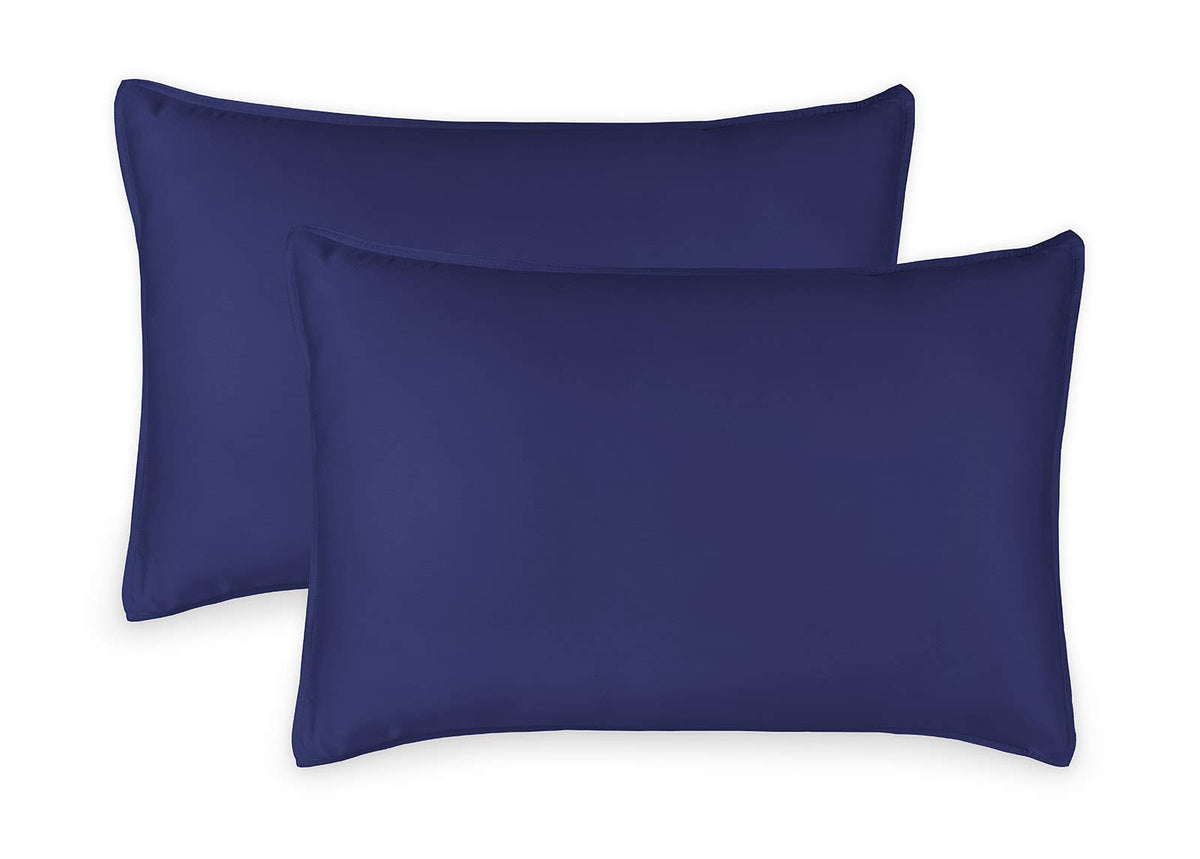 Queen Pillowcases by Pure Bamboo, Genuine 100% Organic Viscose Derived from Bamboo, Luxuriously Soft & Cooling, Double Stitching, Envelope Closure (2 Queen Pillowcases, Ivory)