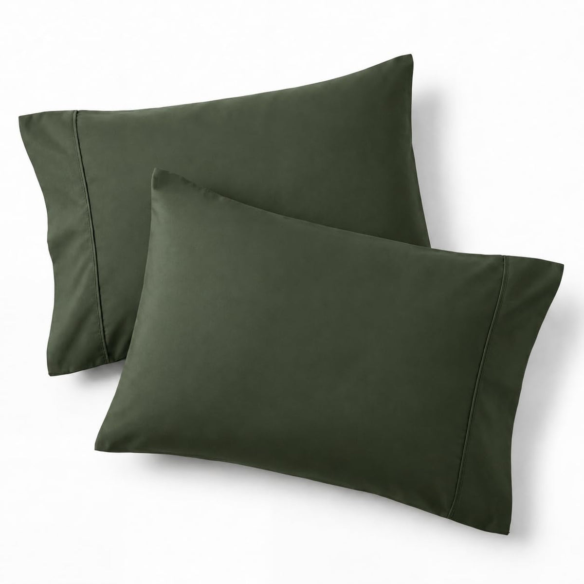 Bedsure Queen Pillow Cases Set of 2 - Sage Green Brushed Microfiber Pillowcase 2 Pack, Super Soft and Cozy Pillow Sham Covers with Envelope Closure, Wrinkle, Fade Resistant, 20x30 Inches