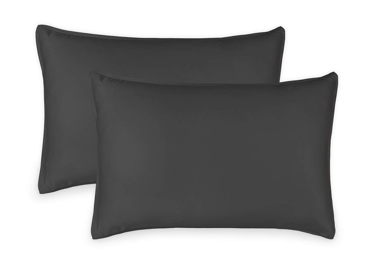Queen Pillowcases by Pure Bamboo, Genuine 100% Organic Viscose Derived from Bamboo, Luxuriously Soft & Cooling, Double Stitching, Envelope Closure (2 Queen Pillowcases, Ivory)