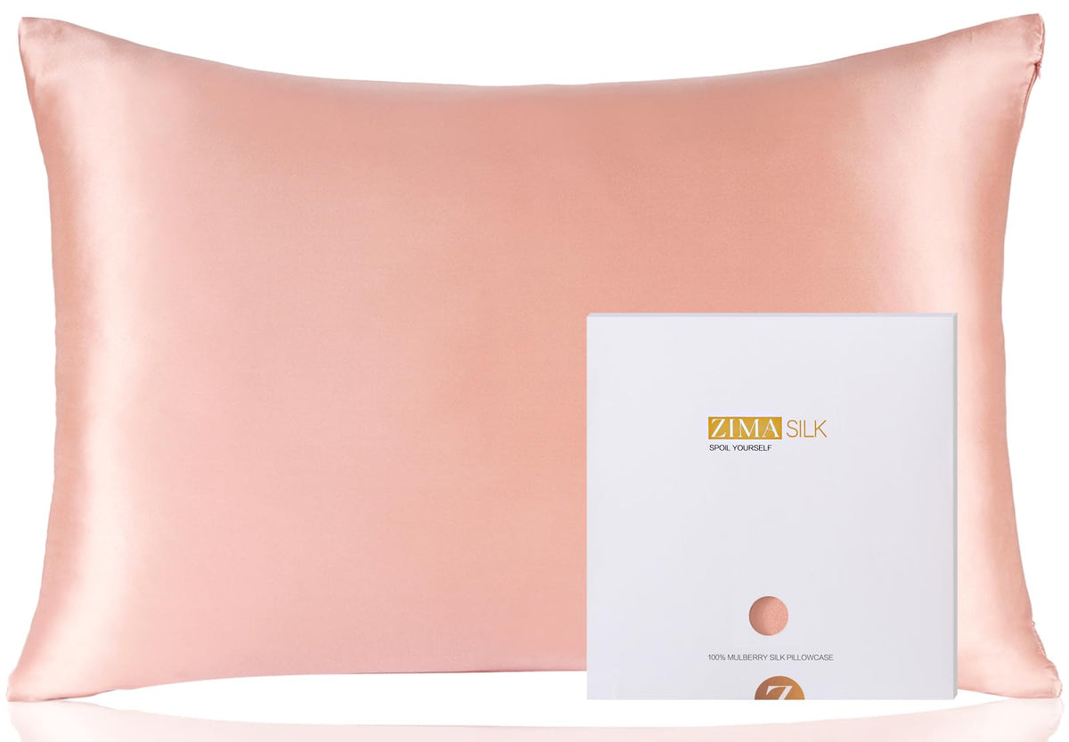 ZIMASILK 100% Pure Mulberry Silk Pillow Cases for Hair and Skin, Queen