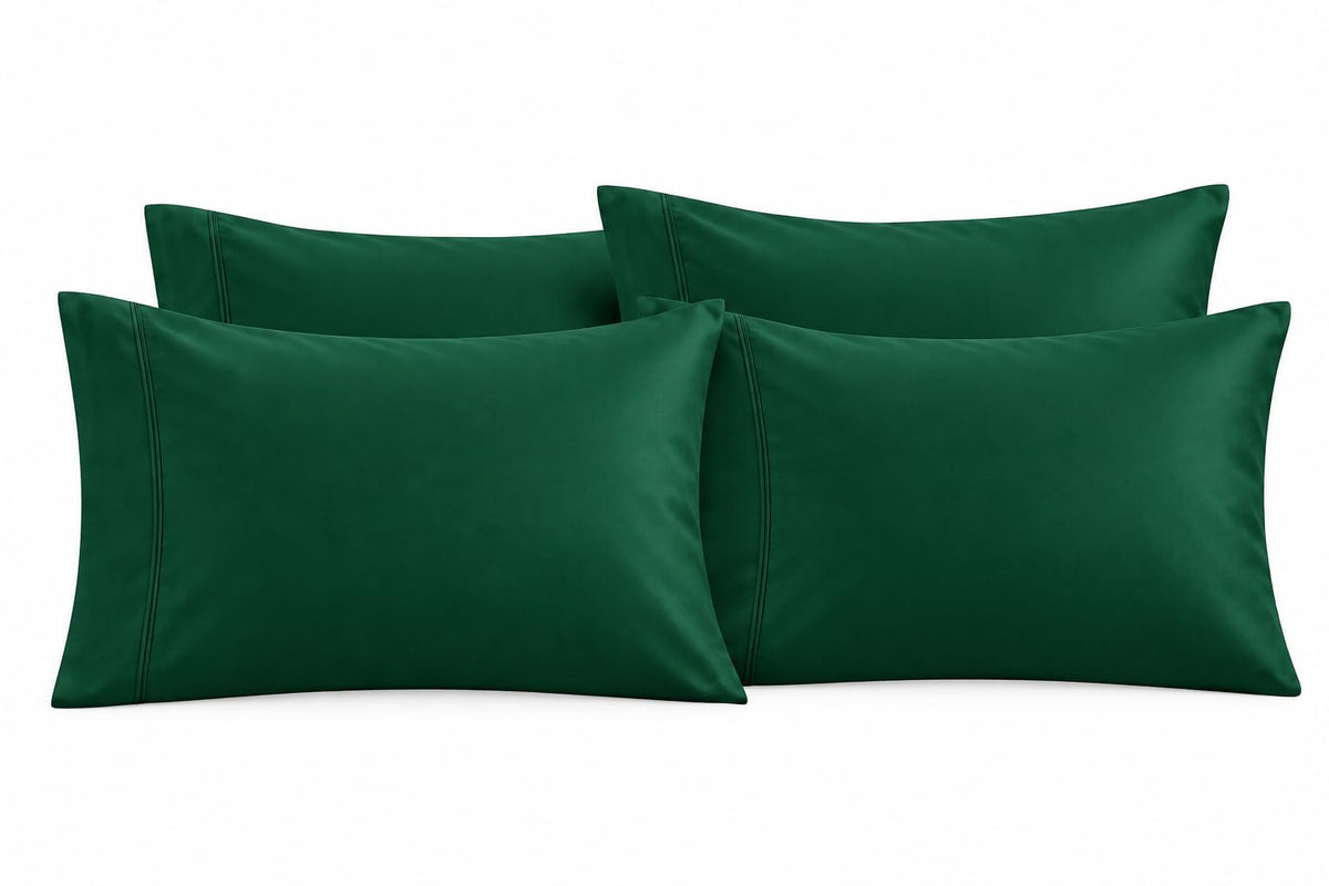 1000 TC Standard Pillowcases Set of 4 100% Egyptian Cotton Pillow Cases